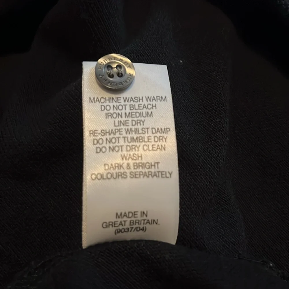 Burberry Sz Large Nova Check Black Long-sleeve Polo Knit Shirt - Picture 10 of 10